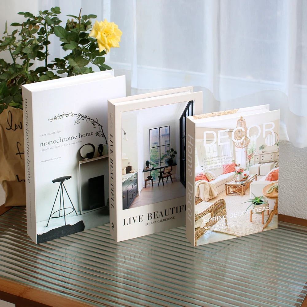 3Pcs/Set Decor Books